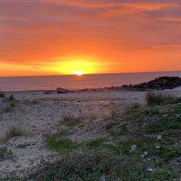Coucher de soleil du la plage de Frontignan 